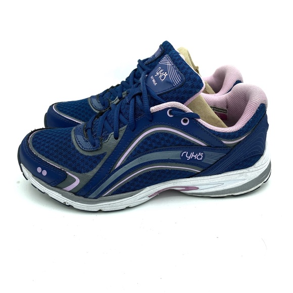 womens navy blue walking shoes